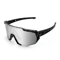 BLACKOUT BARBELL Mako Running Glasses — Speckled / Dark Gray Lens in gray — front view