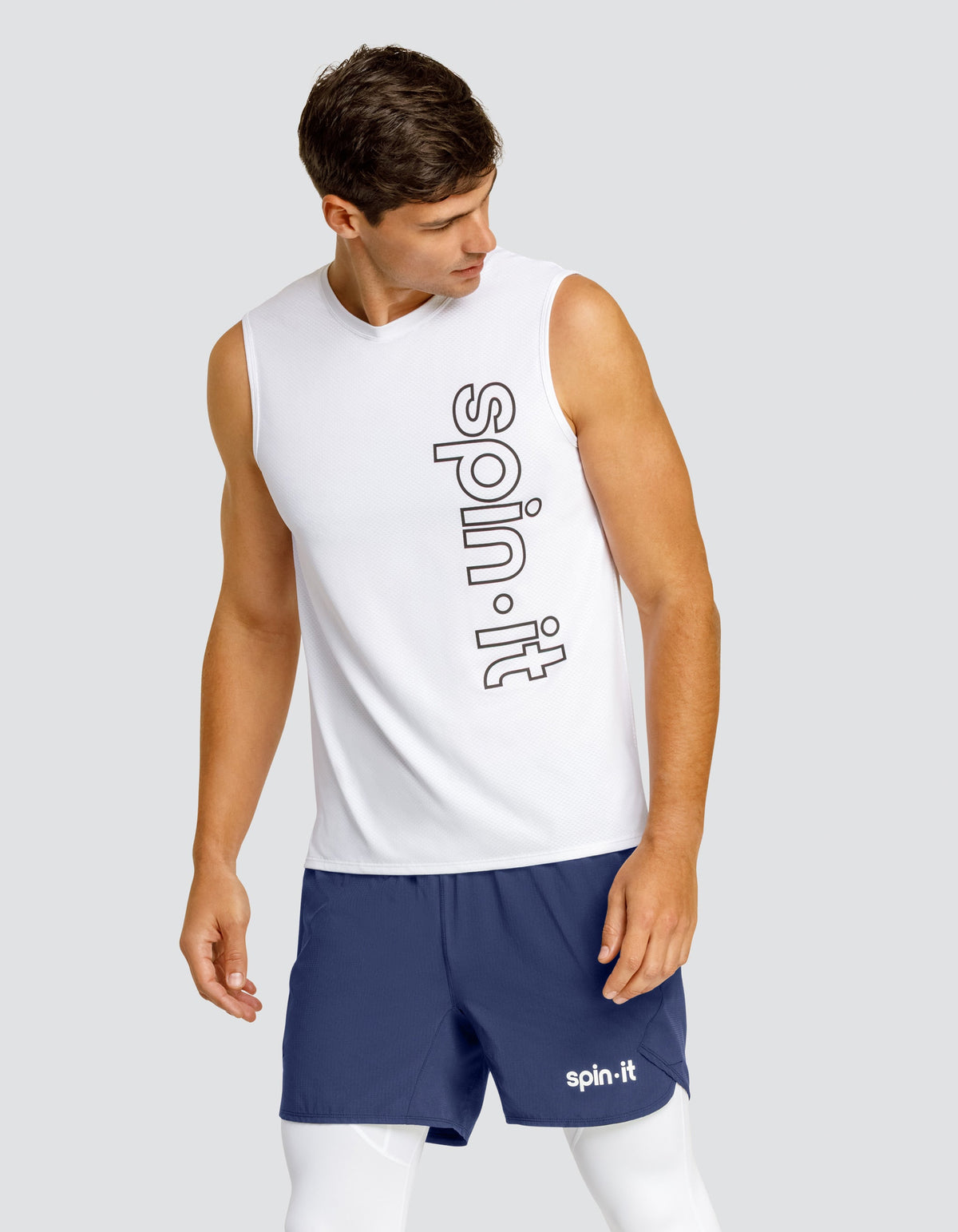 JOSH MUSCLE TANK - CHALK WHITE