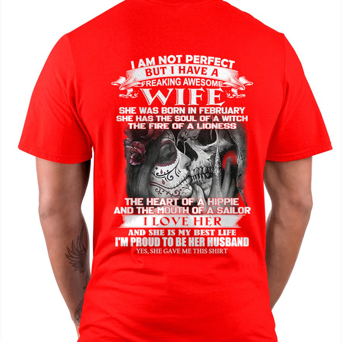 I Am Not Perfect But I Have A Freaking Awesome Wife - Gift For Husband From Wife - NGHL02 (SKU06-31-02)