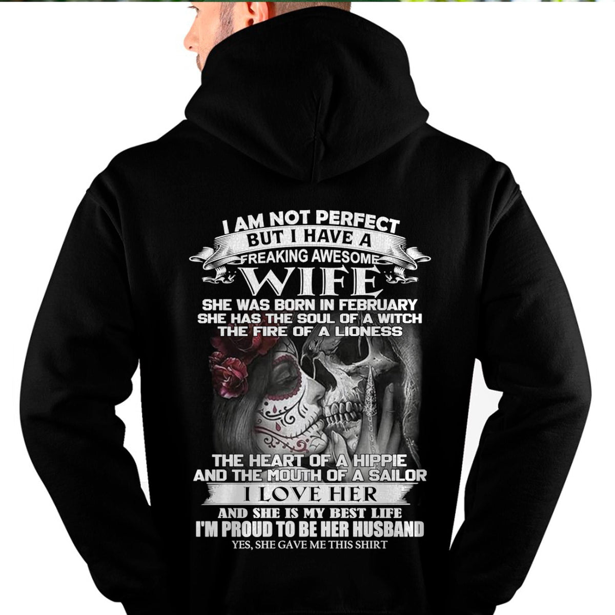 I Am Not Perfect But I Have A Freaking Awesome Wife - Gift For Husband From Wife - NGHL02 (SKU06-31-02)