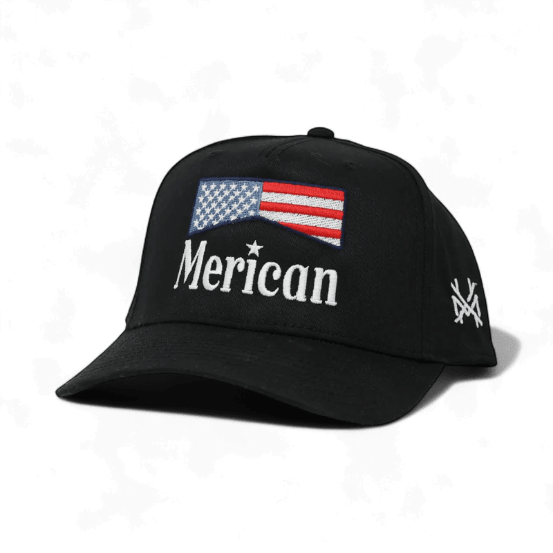 The Mad Hatter Company Merican Snapback Hat — side view