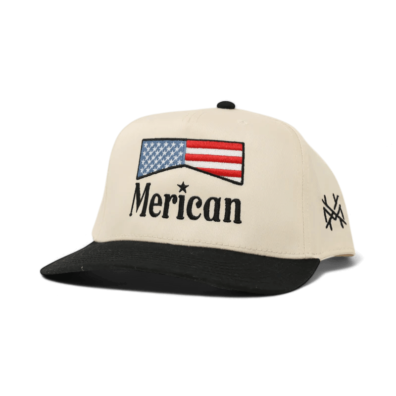 The Mad Hatter Company Merican Snapback Hat — detail view